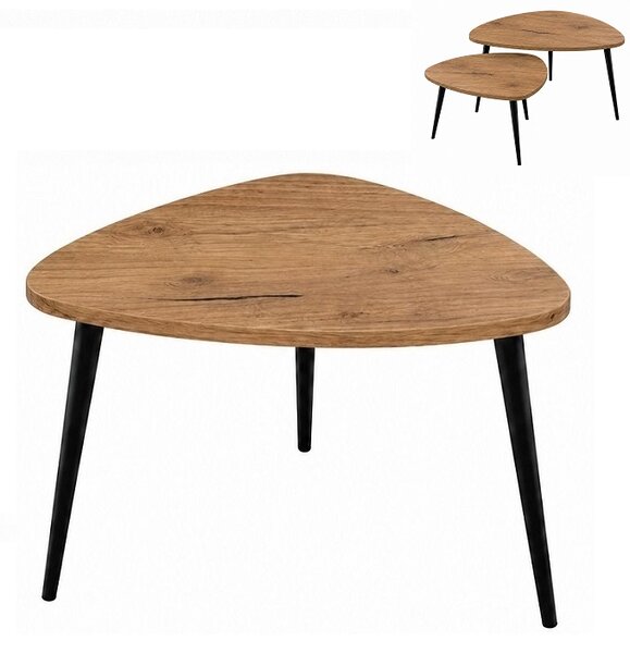 Stolik 70 cm zaokrąglony trójkąt, nogi Metalowe „ Szpilki ” I ArtDHome