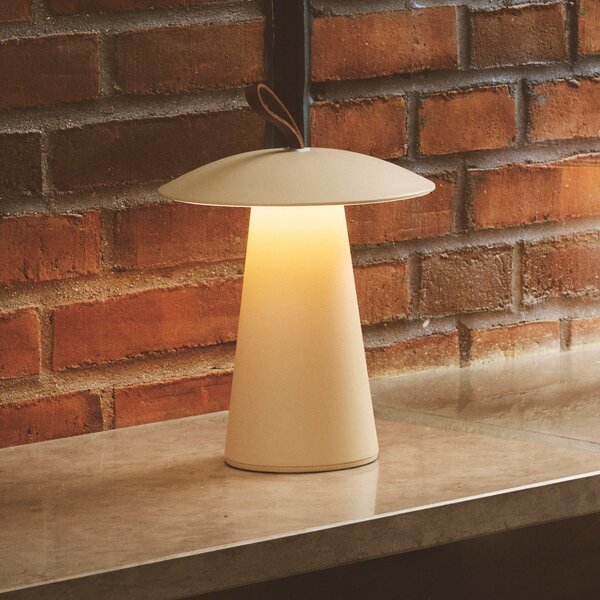 Zewnętrzna Lampa Nordlux, Ara To-Go, ściemnialny, beżowy, balkon, aluminium