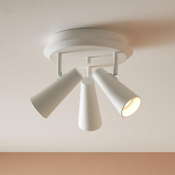 Lampa Sufitowa Markslöjd, Crest, ściemnialny, biały, salon, metal, nowoczesny