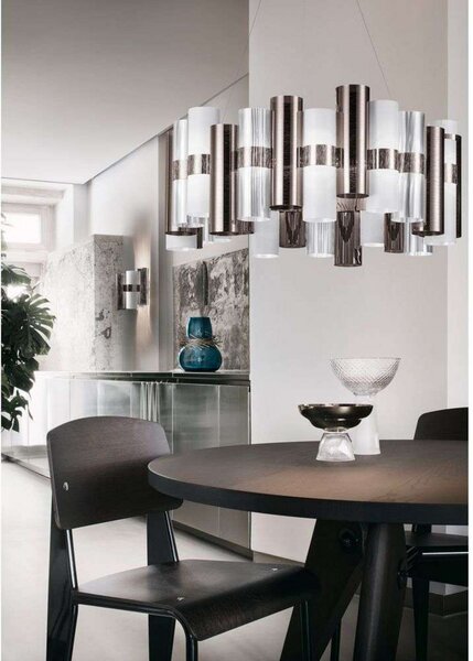 Lampa Wisząca Slamp, metaliczny, salon, tworzywo sztuczne