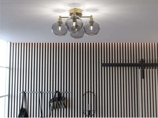 Lampa Sufitowa Belid, ściemnialny, niebieski, salon, szkło