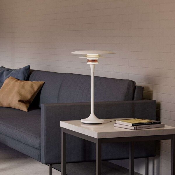 Diablo Lampa Stołowa Ø30 Matt White/Rosé Silver - Belid