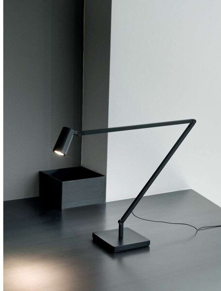 Lampa Stołowa Nemo Lighting, ściemnialny, czarny, gabinet | pracownia, aluminium