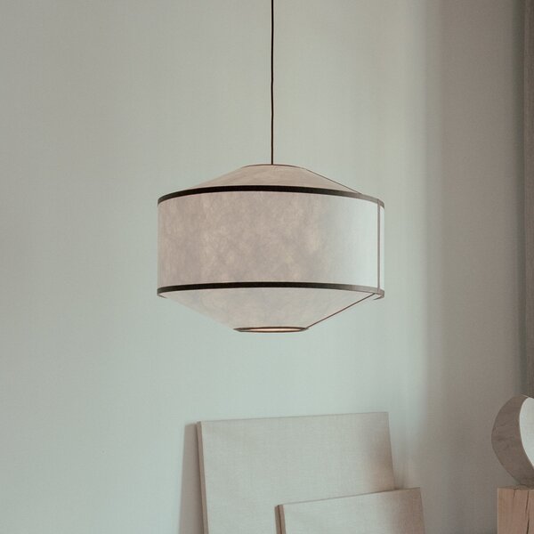 Lampa Wisząca New Works, Kite, ściemnialny, biały, salon, tworzywo sztuczne, design