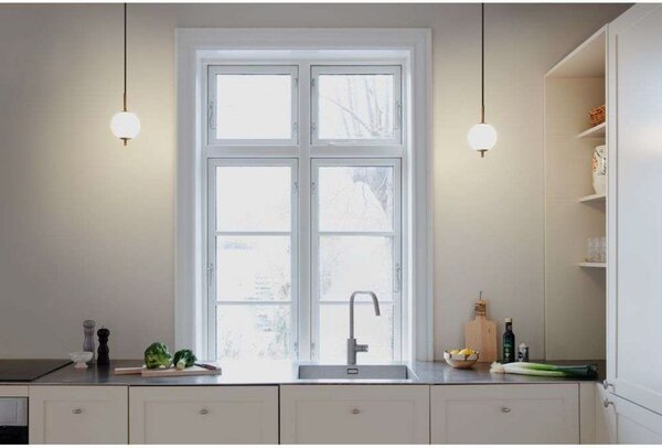 Audrey 1 Lampa Wisząca Plated Brass/White Opal - UMAGE