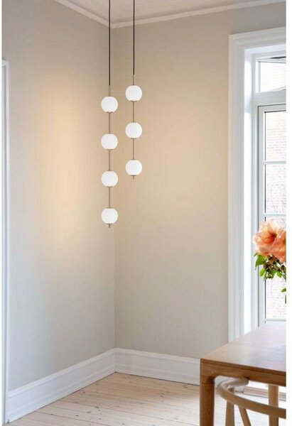 Audrey 4 Lampa Wisząca Brass/White Opal - UMAGE