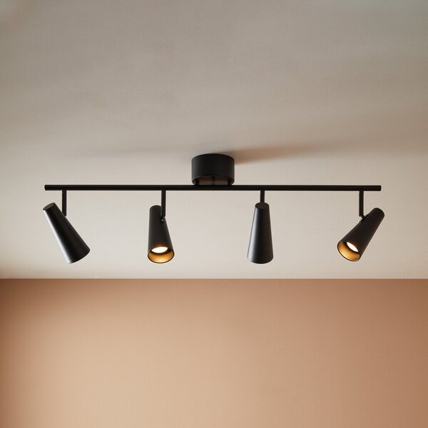Lampa Sufitowa Markslöjd, Crest, ściemnialny, czarny, salon, metal, nowoczesny
