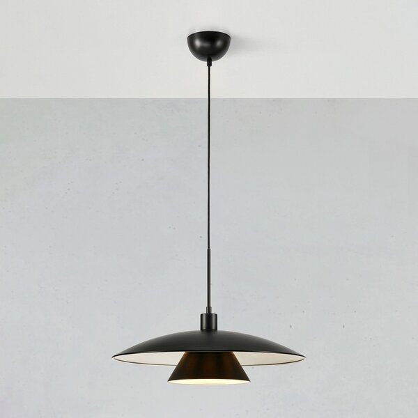 Lampa Wisząca Markslöjd, Millinge, ściemnialny, czarny, salon, metal, skandynawski