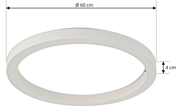 Lampa sufitowa LED Neor Lucande, możliwość ściemniania, biały / opal, przedpokój, metal, nowoczesny