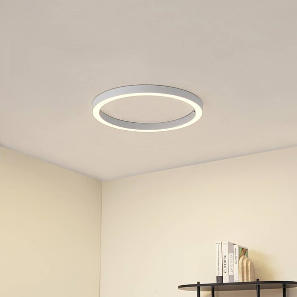 Lampa sufitowa LED Neor Lucande, możliwość ściemniania, biały / opal, przedpokój, metal, nowoczesny