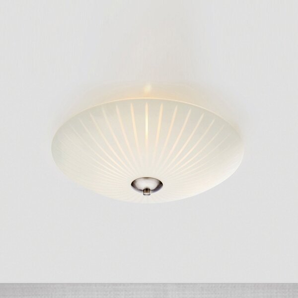 Lampa Sufitowa Markslöjd, Cut, ściemnialny, biały, salon, szkło