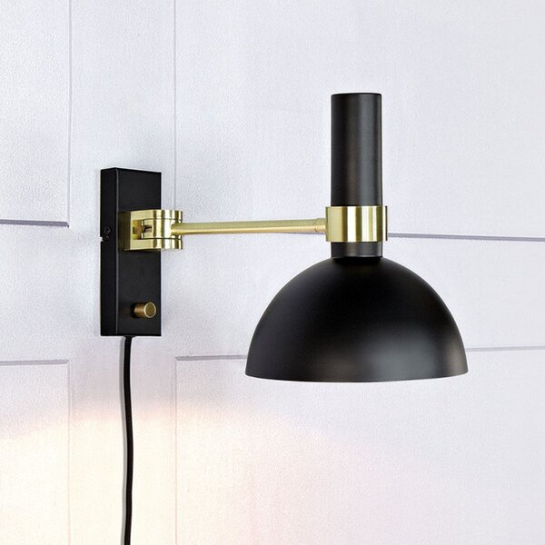 Lampa Ścienna Markslöjd, Larry, ściemnialny, czarny, salon, metal, nowoczesny