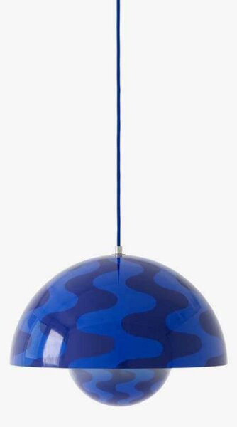 Lampa Wisząca &Tradition, Flowerpot VP7, ściemnialny, niebieski, salon, metal, design