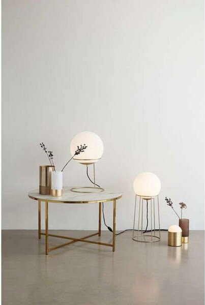 Lampa Podłogowa Hübsch, biały, salon, metal