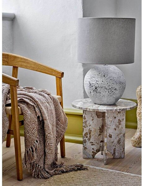 Lampa Stołowa Bloomingville, beżowy, salon, tkanina | tekstylia