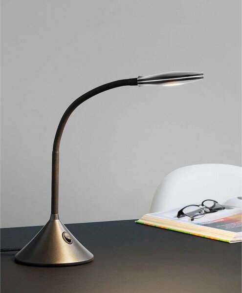Lampa Stołowa Halo Design, czarny, gabinet | pracownia, tworzywo sztuczne