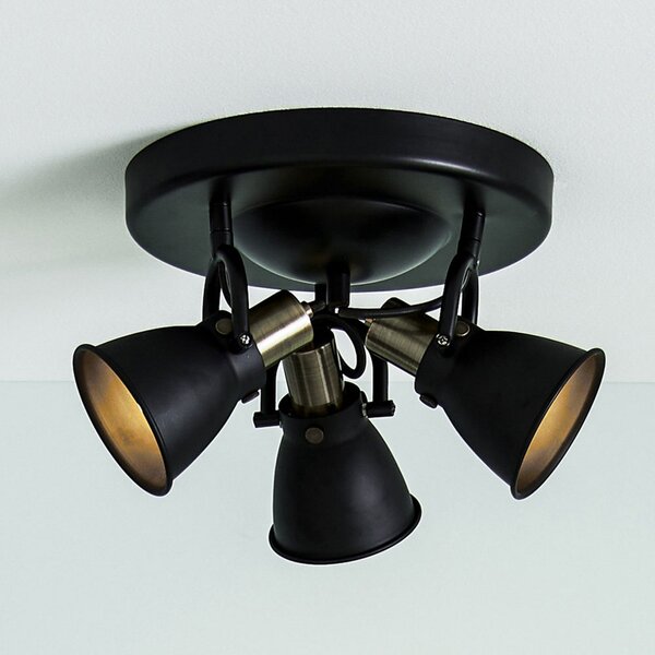 Lampa Sufitowa Markslöjd, Alton, ściemnialny, czarny, salon, metal