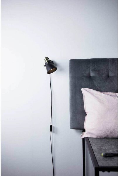 Lampa Ścienna Markslöjd, czarny, salon, metal