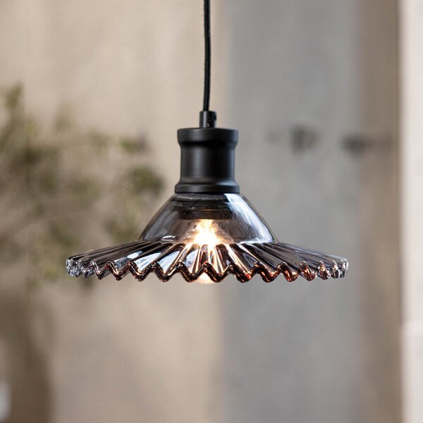 Lampa Wisząca Markslöjd, Novia, szary, salon, szkło