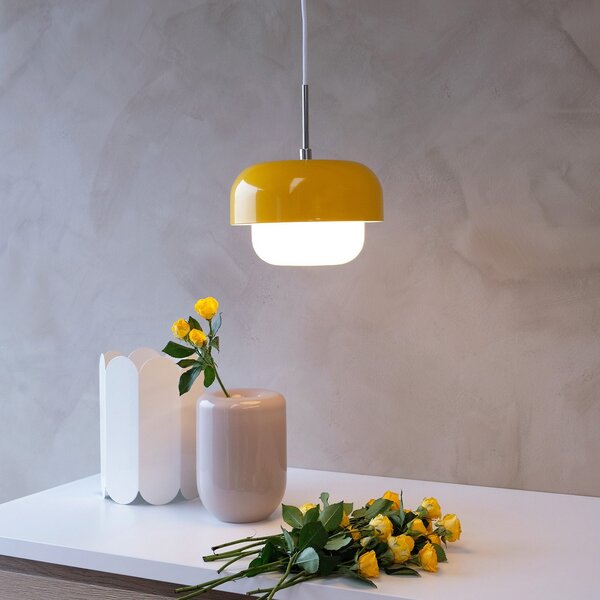Lampa Wisząca Dyberg Larsen, Haipot, ściemnialny, żółty, salon, metal, skandynawski