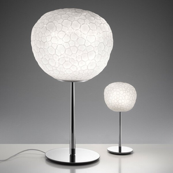 Lampa Stołowa Artemide, Meteorite, biały, salon, szkło, design