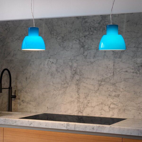 Lampa Wisząca Nemo Lighting, Lorosae, ściemnialny, niebieski, salon, szkło
