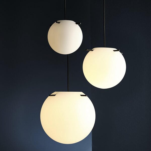 Lampa Wisząca FRANDSEN, Koi, ściemnialny, biały, salon, szkło, design