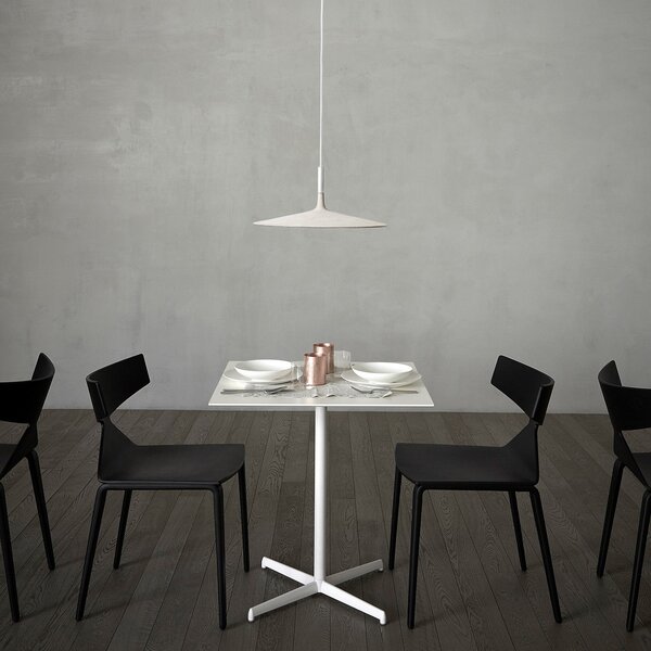 Lampa Wisząca Foscarini, Aplomb Large, ściemnialny, biały, kuchnia, beton, design
