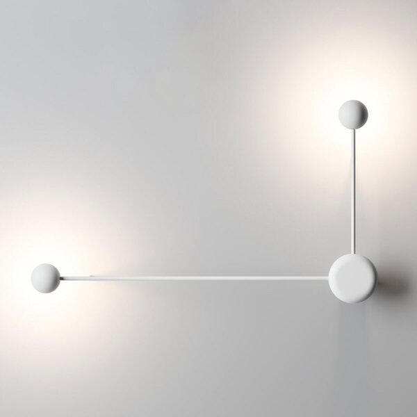 Lampa Ścienna Vibia, Pin, biały, salon, metal, design