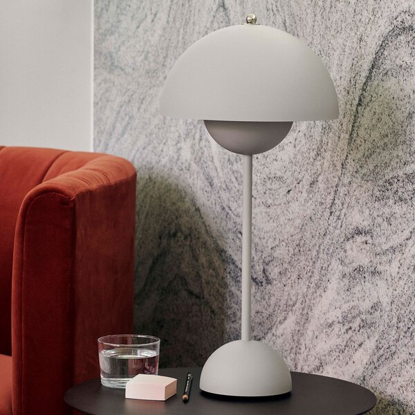 Lampa Stołowa &Tradition, Flowerpot VP3, szary, salon, metal, design