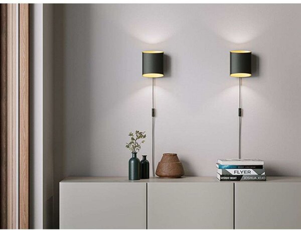 Lampa Ścienna Belid, czarny, salon, metal