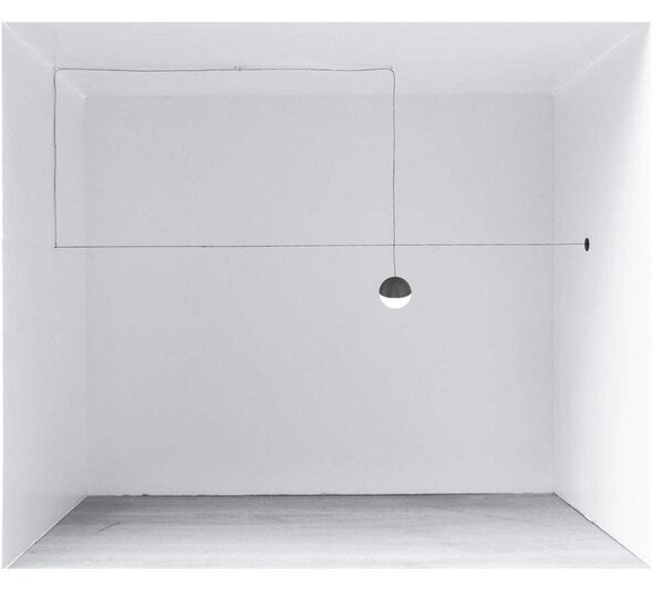 Lampa Wisząca FLOS, ściemnialny, czarny, salon, aluminium