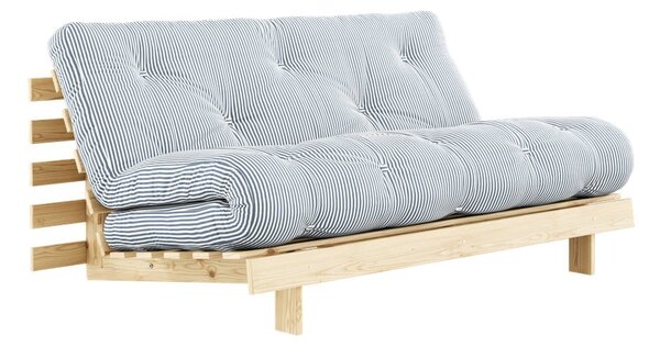 Biała/jasnoniebieska rozkładana sofa 160 cm Roots - Karup Design