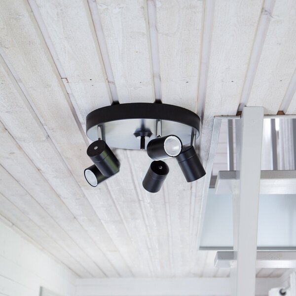 Lampa Sufitowa By Rydéns, Correct, ściemnialny, czarny, salon, metal, nowoczesny