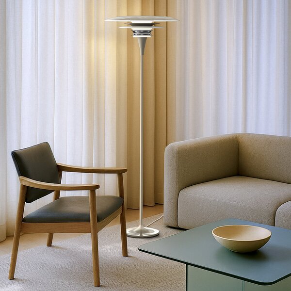 Lampa Podłogowa Belid, szary, salon, metal, design