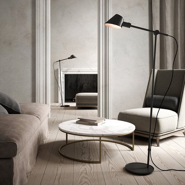 Lampa Podłogowa DFTP by Nordlux, Stay, czarny, salon, metal, skandynawski