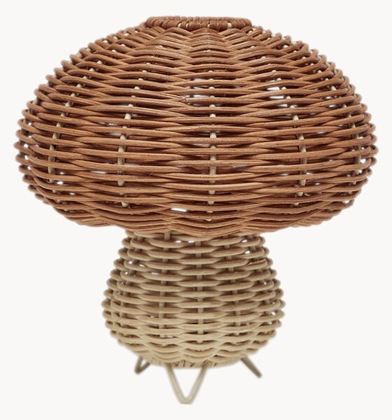 Ręcznie wykonana lampa stołowa z rattanu Mushroom