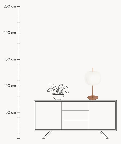 Lampa stołowa ze szkła dmuchanego z funkcją przyciemniania Kushi