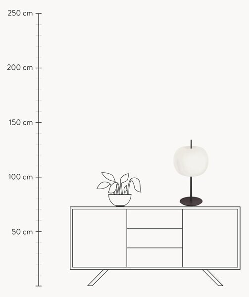 Lampa stołowa ze szkła dmuchanego z funkcją przyciemniania Kushi