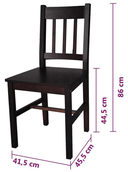 Komplet 6 Krzeseł Drewnianych Wenge L6-M61