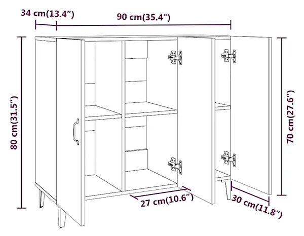 Szafka do salonu szary dąb sonoma W9-S65