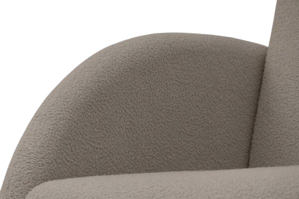 Sofa rozkładana Nubi trzyosobowa 140 cm z pojemnikiem - beżowa boucle Quelle 16