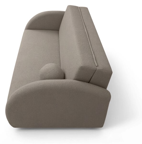Sofa rozkładana Nubi trzyosobowa 140 cm z pojemnikiem - beżowa boucle Quelle 16