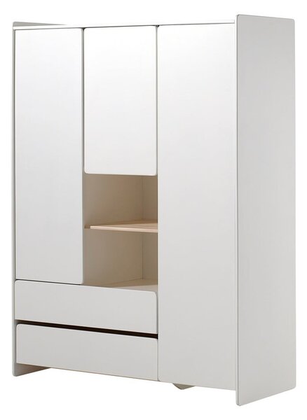 Biała szafa dziecięca Vipack Kiddy, 137,8 x 190 cm