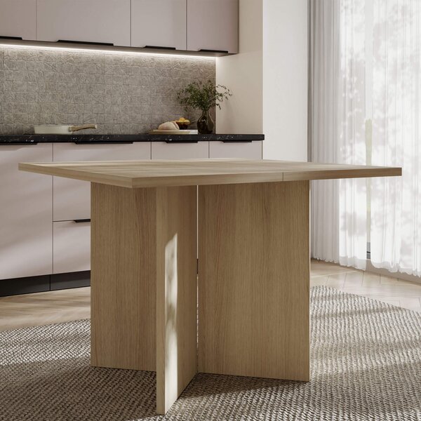MebleMWM Stół rozkładany do jadalni FORM | 100/188 cm | Dąb Lindberg