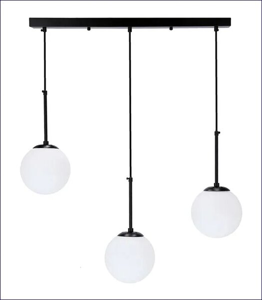 Potrójna czarna lampa wisząca - D269 S3-P09