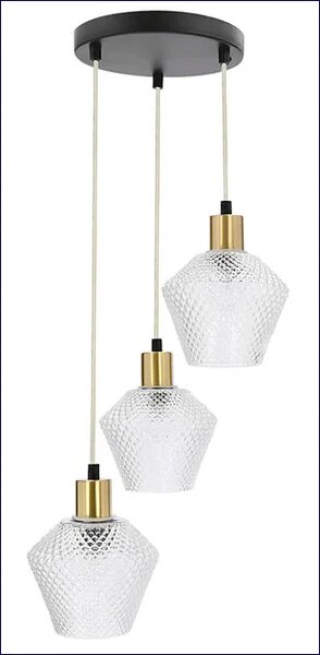 Nowoczesna lampa wisząca z trzema punktami światła - 18X połysk D272 W4-A81