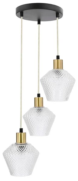 Nowoczesna lampa wisząca z trzema punktami światła - 18X połysk D272 W4-A81