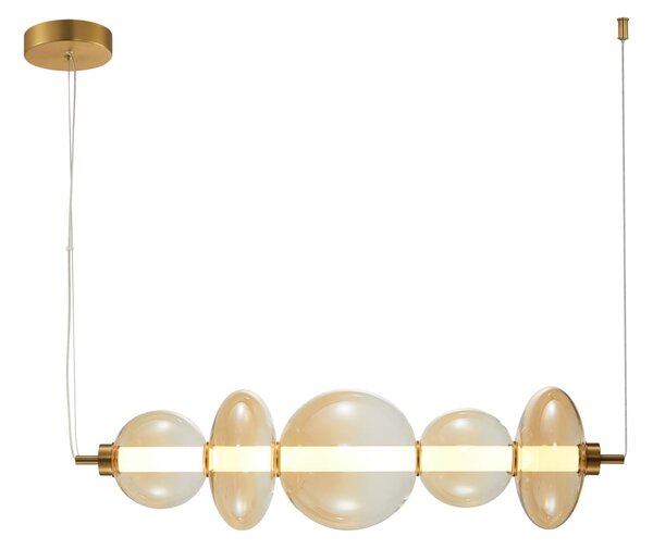 SONTE lampa wisząca klosz amber nieregularny kształt LED 40W 3000K PND-24352-40W-AB-AMB