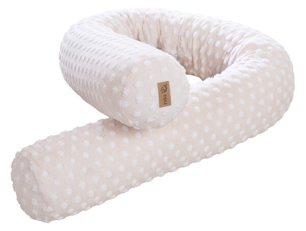 Beżowy ochraniacz do łóżeczka z mieszanki bawełny 170 cm Frosty Almond – Roba